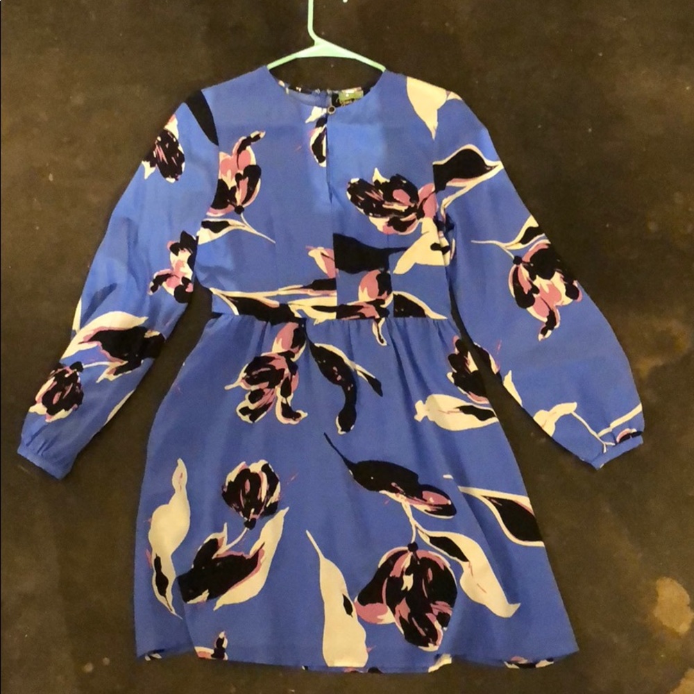 Anthropologie Long Sleeve Floral Dress